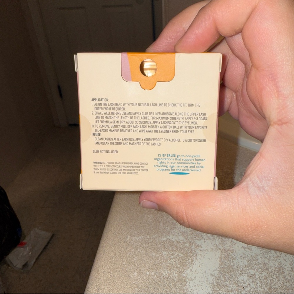 Beige and Pink Box with Text